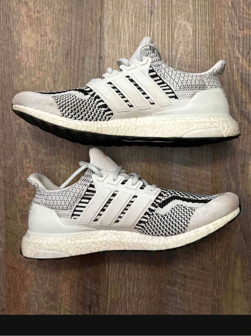 Adidas UltraBoost 5.0 DNA Zebra Black White Men’s Size 14 Sneakers Shoes G54960.